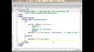 Open Database in HTML5