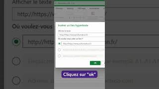 TUTO EXCEL│ Comment insérer un lien dans une cellule ? 🔗 #shorts #excel #tuto