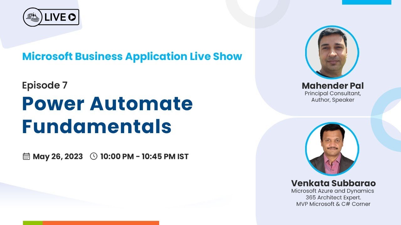 Power Automate Fundamentals : Microsoft Business Application Live Show ...