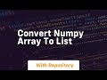 convert numpy array to list