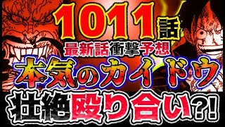 【ワンピース 最新話予想】四皇カイドウが本気！ルフィVSカイドウ！壮絶！殴り合い？(予想妄想考察)