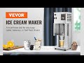 VEVOR Heavy-duty Fruit Ice Cream Mixer 304 Stainless Steel New Desktop Frozen Yogurt Blending 750 W