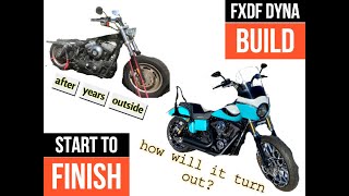 Dyna Build Twin Cam start to finish FXDF to Custom