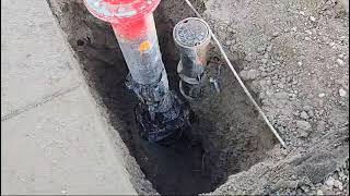 Proper way to pour a thrust block on a hydrant