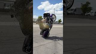 Bike BLOWS UP mid wheelie!💥 #harleydavidson #wheelie #shorts