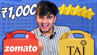 Spending Rs1000 on Zomato vs Rs1000 on a 5 Star Hotel