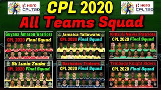 CPL 2020 All Teams Confirmed Players (Retained) List | TKR, SKP, JT, BT, GAW, SLZ Players CPL 2020