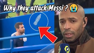 Thierry Henry met Messi in the tunnel after PSG fans booing