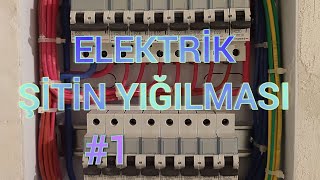 Elektrik isleri. Çardaqlı evin elektrik şitin (sıgorta kutusunun) yığılması