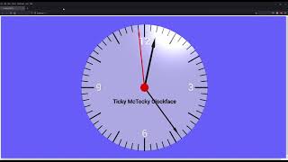 Vpython animated Clock Ticking Secondhand