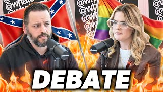 Andrew Wilson DEBATES They/Them Feminist On Confederate vs Rainbow Flags