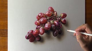 Drawing Pink Grapes