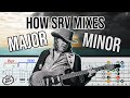 How Stevie Ray Vaughan mixed Major & Minor Pentatonic & Chord Tones! (TAB & fretLIVE Lesson, SRV)