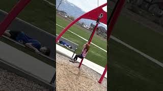 Adley's NEW RECORD!! A for Adley & friends PLAY at the park!! Adley swings on a ZiPLiNE!! #shorts