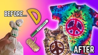 TIE DYE PEACE SIGN TUTORIAL - *the easiest method*