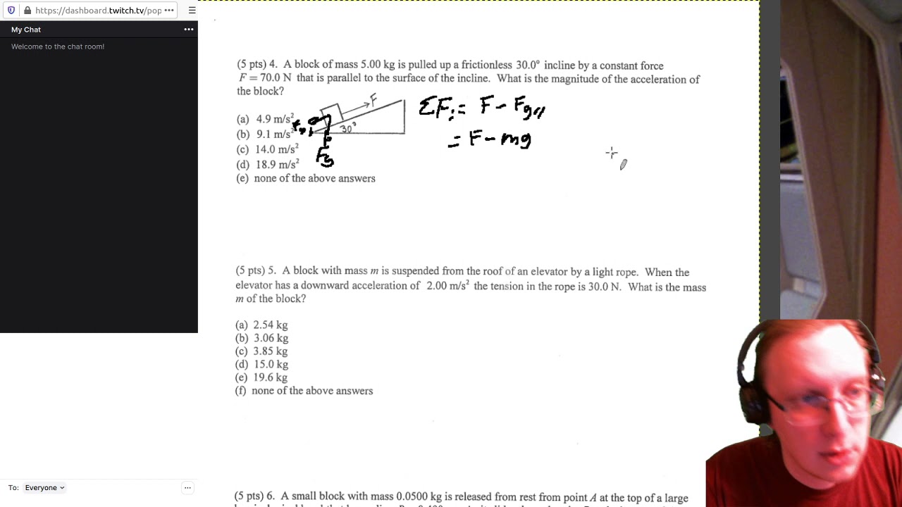 TAMU, PHYS 201 Final Exam Review, Working The Questions - YouTube