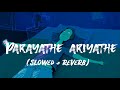 Parayathe ariyathe | lyrics | slow reverb | Its 3 a.m. and you wonder where it when wrong