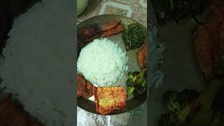 #বন্ধুরা #রেসিপি # কয়েক #রকম# ভাজা আর ভাত গরিবের শাক ভাত @rebati annapurna kitchen short