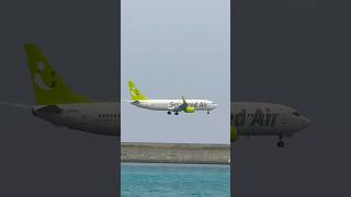 【JA806X】ソラシドエア  Boeing 737-800那覇空港着陸　#ソラシドエア  #boeing737   #那覇空港