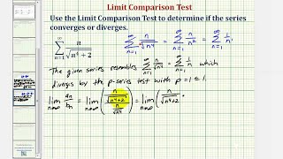 Ej: Serie Infinite - Prueba de comparación de límites (radical, divergente)