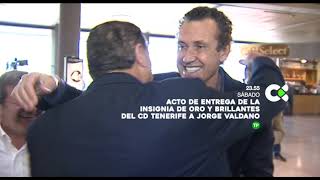 Acto de entrega de la insiginia de oro y brillantes del CD Tenerife a Jorge Valdano | PROMO 07/10/23