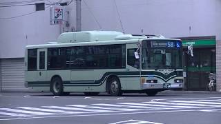 京都市バス  三菱ふそうエアロスターKL-MP37JK改(1264号車、CNG車)  四条大宮にて