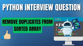 FAANG - REMOVE DUPLICATES FROM SORTED ARRAY (LeetCode) #python