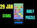 stars daily puzzle 29 january stars puzzle today stars daily puzzle card today