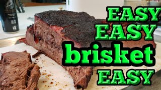 Easy smoked brisket Traeger Pellet Grill brisket Easy how to BBQ