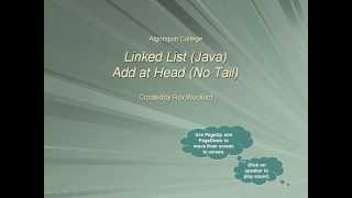 Java LinkedList -- Part 1 -- Head NoTail