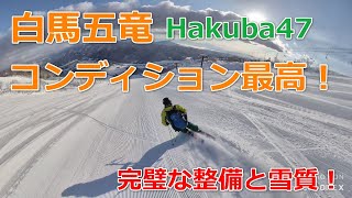 極上の圧雪整地バーン！白馬五竜47ゲレンデレポート！【2020年12月27日】