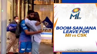 Jasprit Bumrah \u0026 Sanjana Ganesan leave for #MIvCSK | Mumbai Indians #Shorts