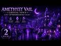 Soft Rain & Sleep Ambience (2 Hours) | Amethyst Vail ✨ Crystal City of Shimmering Light 