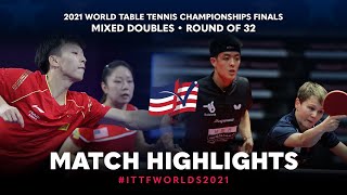 Lily Z./Lin G. vs Nina M./Dang Q. | 2021 World Table Tennis Championships Finals | XD | R32