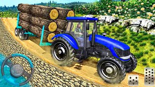 Real Tractor Trolley Cargo Farming Simulation Game - Barrel Transport! Android gameplay