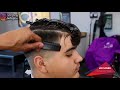 combover transformation haircut mid fade hard part