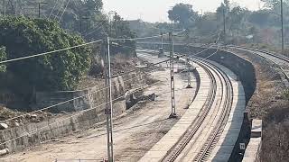 Train starts at #usbrl project/east section near katra completed/chenab bridge update #chenabbridge