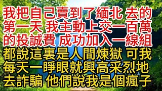 我把自己賣到了緬北。去的第一天，我主動上交一百萬的投誠費，成功加入一線組。都說這裏是人間煉獄，可我每天一睜眼就興高采烈地去詐騙。 他們都說我是個瘋子，可我最清楚，自己要的究竟是什麽。我的四周擠滿了人