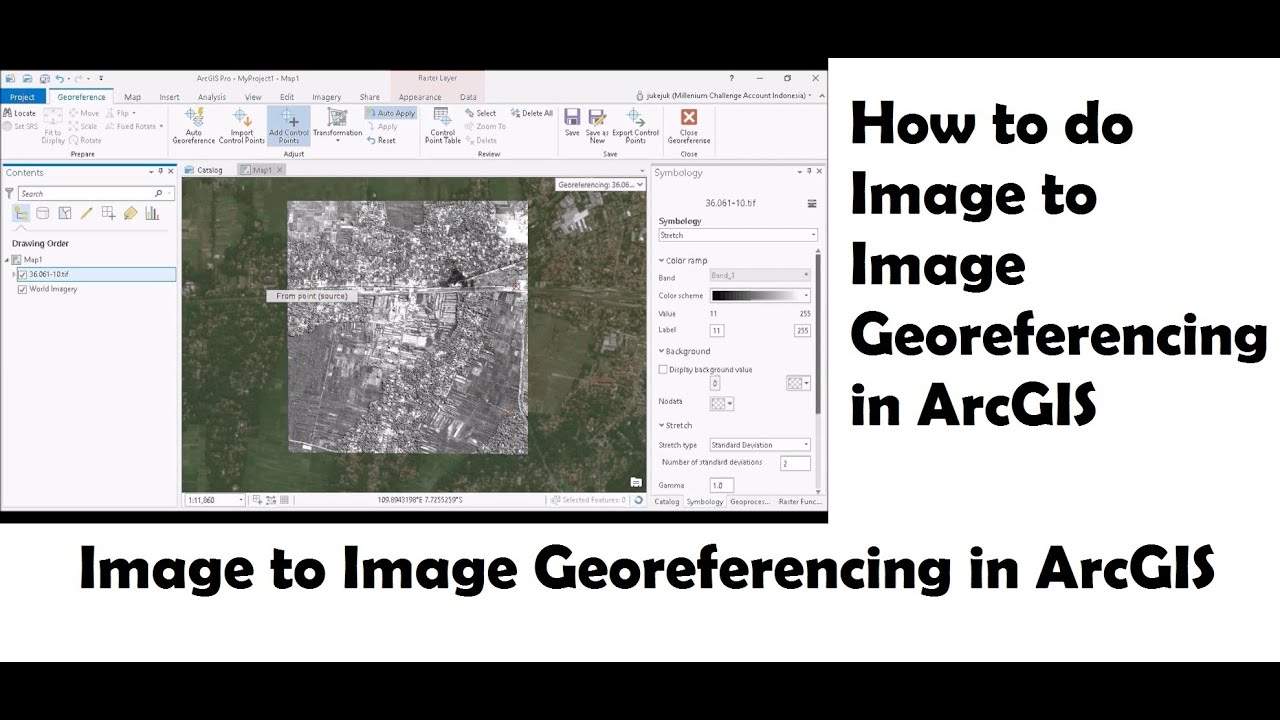 How To Do Image To Image Geo-referencing In ArcGIS | Georeference An ...