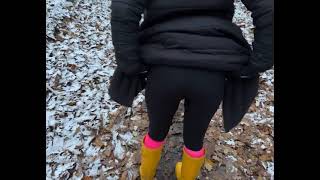 Snow Walking Farts Girl (See More Fart Girl Videos Link in Description & Comments Below)