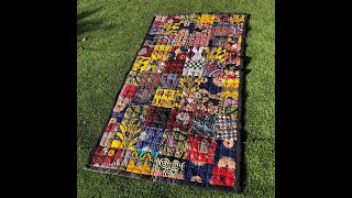 African Patchwork Quilt (King #10), handmade in Zimbabwe