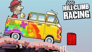 Hill Climb Racing - Hippie Van on Junkyard | GamePlay 😁