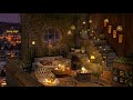 cozy winter season at balcony coffee shop jazz music for relaxing studying working and sleeping