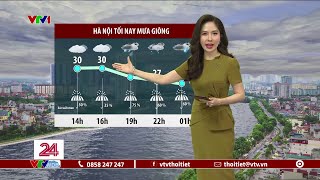 Dự báo thời tiết 11h30 - 24/04/2024 | Hà Nội tối nay mưa giông | VTVWDB