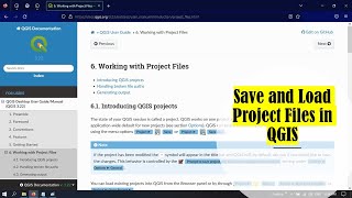 QGIS Tutorials 8: Save and Load Project Files in QGIS | QGIS Beginners