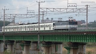 2018.4.15　中央線多摩川橋梁　西武鉄道新101系甲種輸送　Chuo Line Tama river bridge