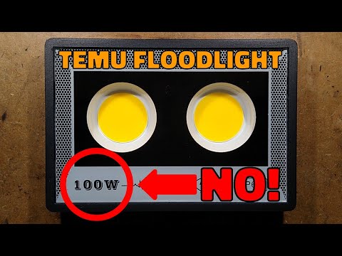 What is a 100W LED floodlight equivalent to?