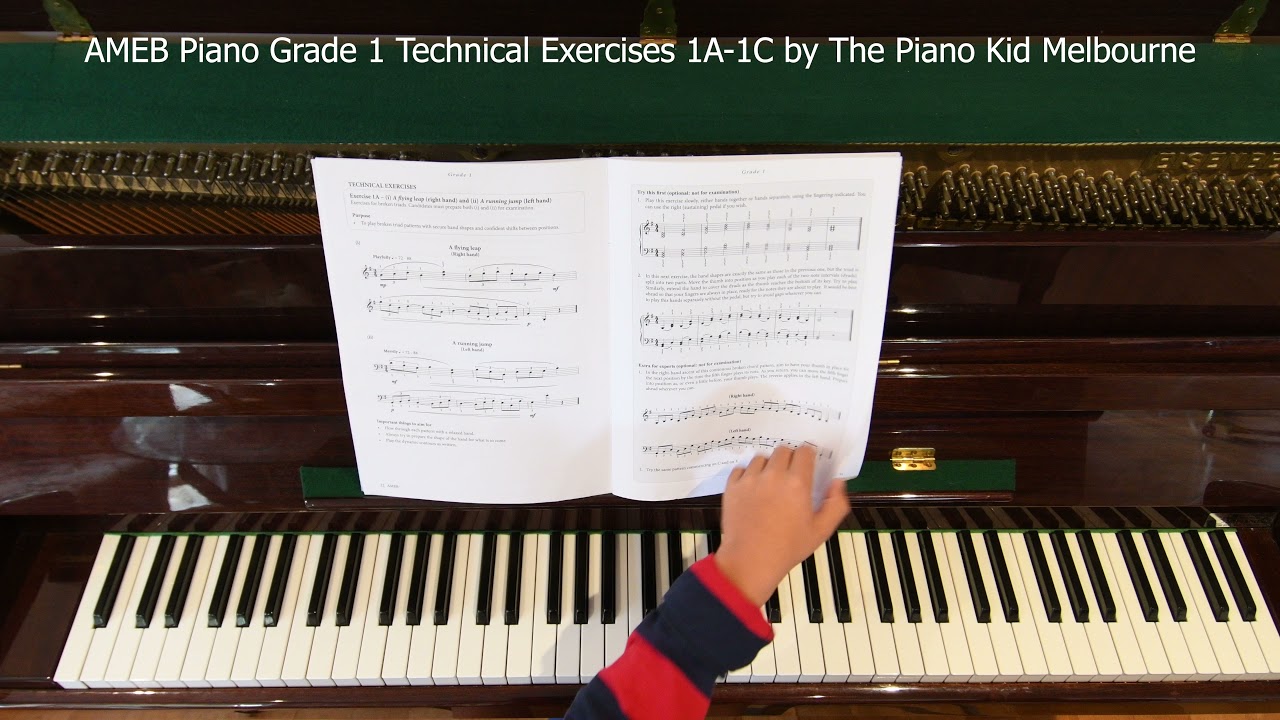 AMEB Piano Grade 1, Technical Exercises 1A-1C, By The Piano Kid ...