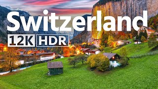 Switzerland 12K HDR 60FPS | Dolby Vision | Relaxing Music