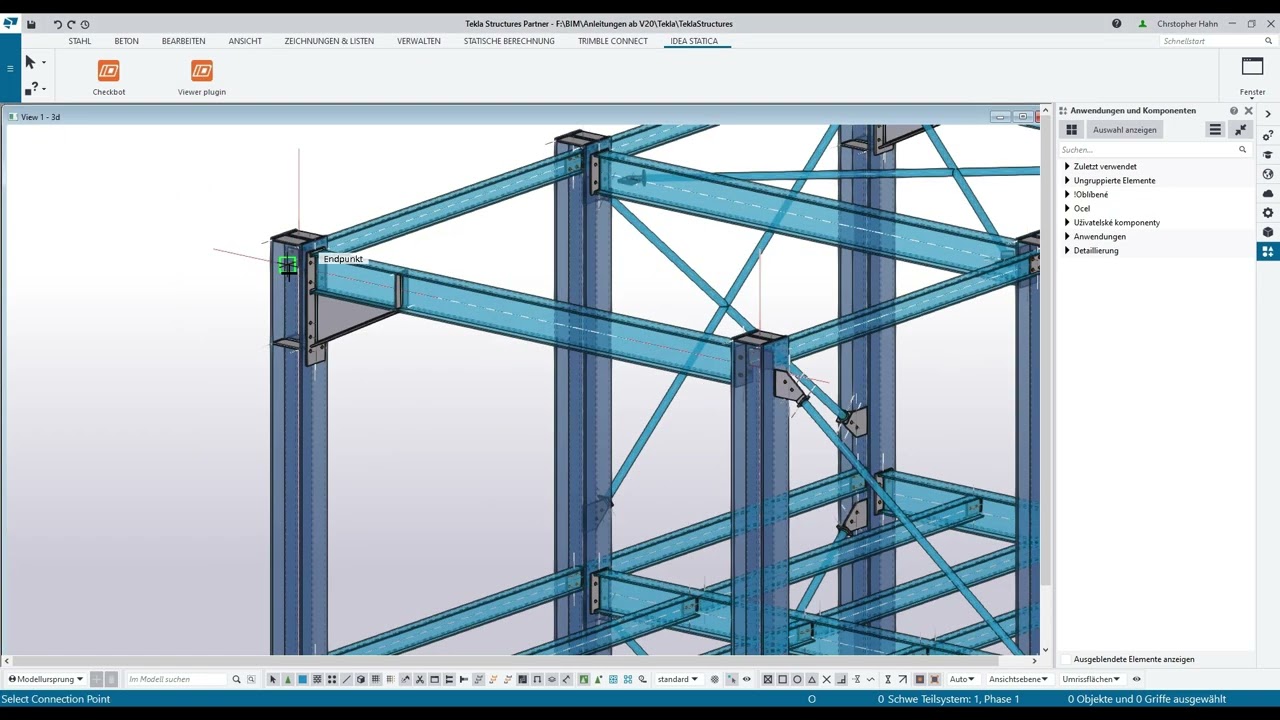 IDEA StatiCa Plugin: Freies Plugin In Tekla + Viewer - YouTube